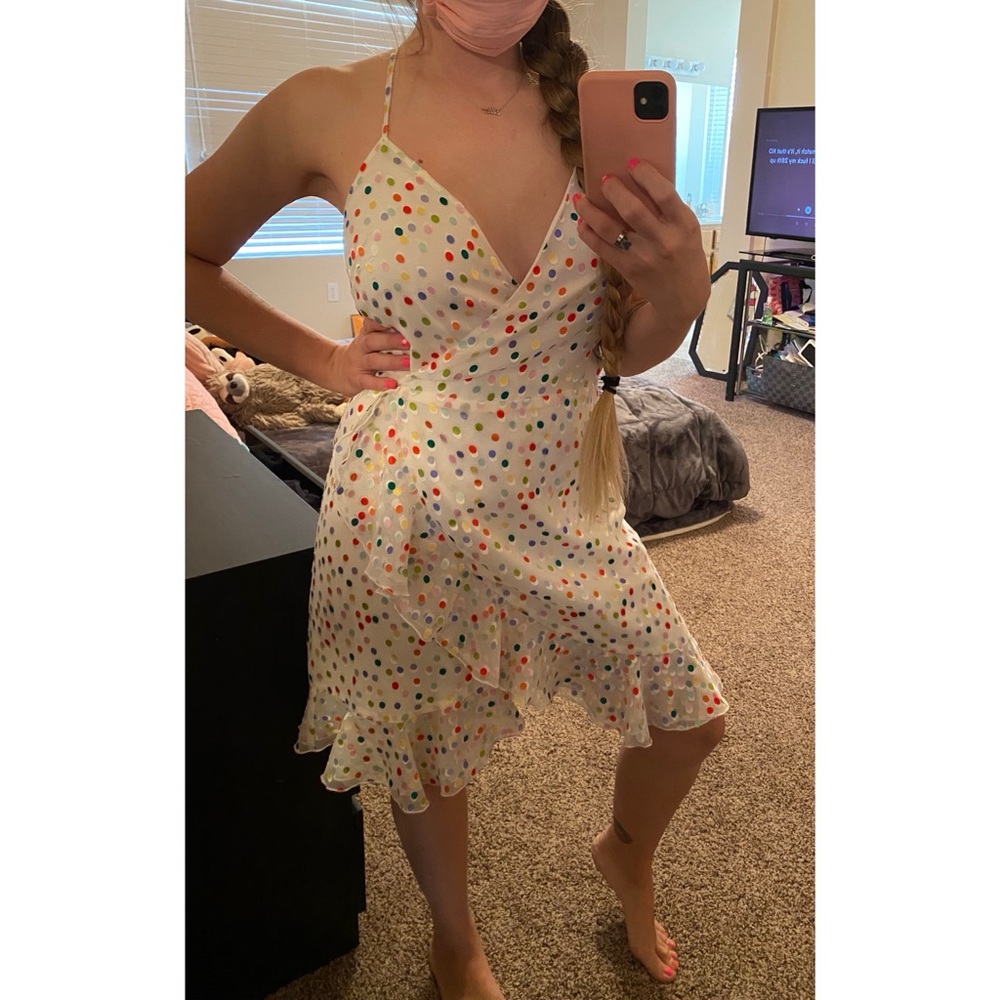 Rainbow Polka Dot Lovers and Friends Dress